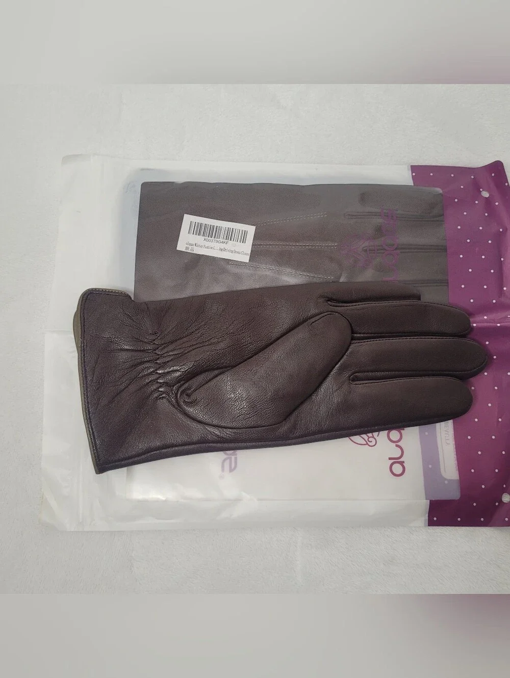 2XL Brown Leather Gloves Warm Cashmere Lining Touchscreen Autumn Fall Winter